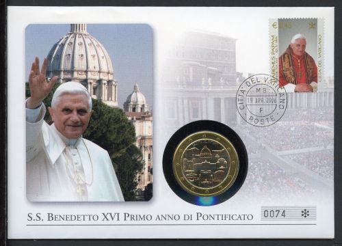 Vatikan Numisbrief 2006 Medaille Papst Benedikt XVI. 1. Pontificatsjahr