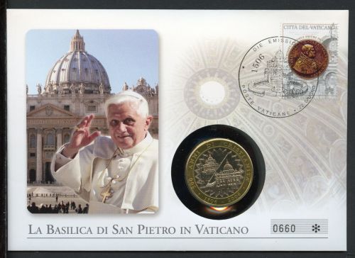 Vatikan Numisbrief 2006 Medaille Papst Benedikt XVI. Basilica San Pietro