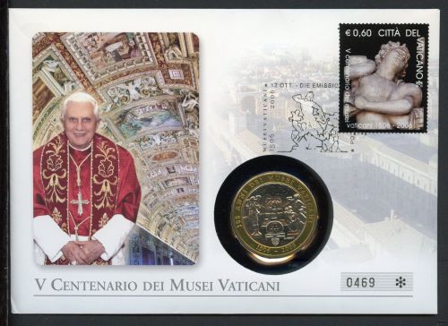 Vatikan Numisbrief 2006 Medaille Papst Benedikt XVI. Vatikan Museum