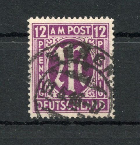 Bi-Zone AM Post MiNr. 15 a Fz gestempelt geprüft Schlegel