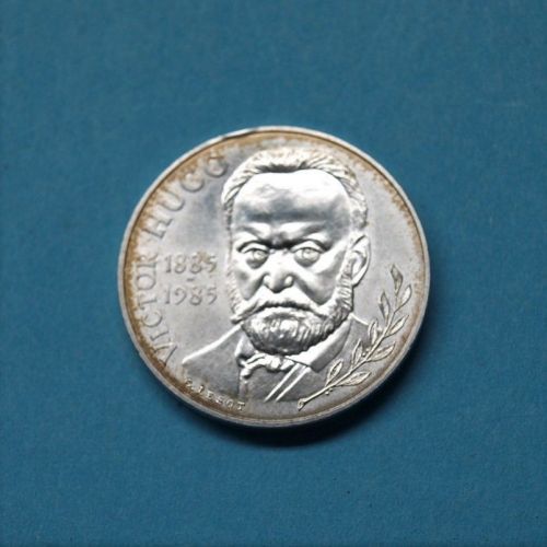 Frankreich 1985 10 Francs Victor Hugo 950er Silber ST