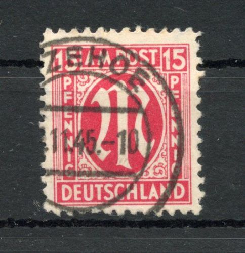 Bi-Zone AM Post MiNr. 24 Cz gestempelt geprüft Hettler