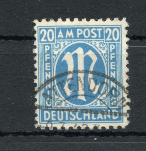 Bi-Zone AM Post MiNr. 26 a Bz gestempelt geprüft Hettler