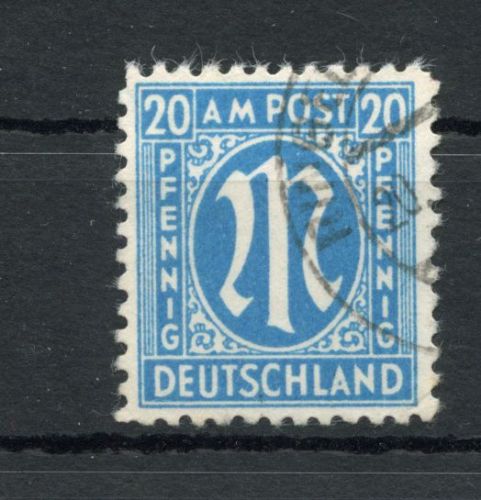 Bi-Zone AM Post MiNr. 26 b Cz gestempelt geprüft Hettler