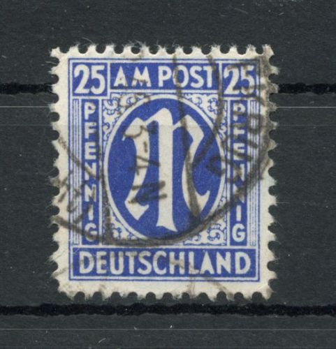 Bi-Zone AM Post MiNr. 28 Cz gestempelt geprüft Hettler