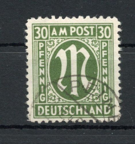 Bi-Zone AM Post MiNr. 29 b Bz gestempelt geprüft Hettler