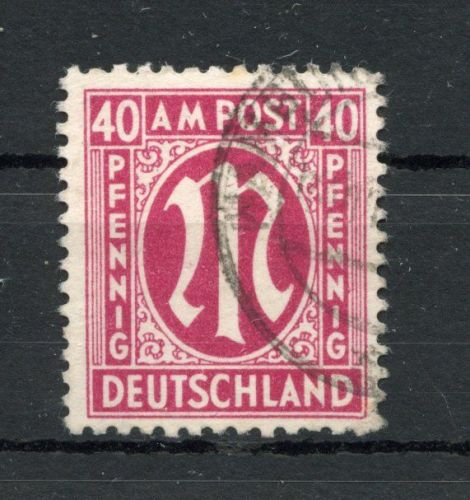 Bi-Zone AM Post MiNr. 40 a Bz gestempelt geprüft Wasels