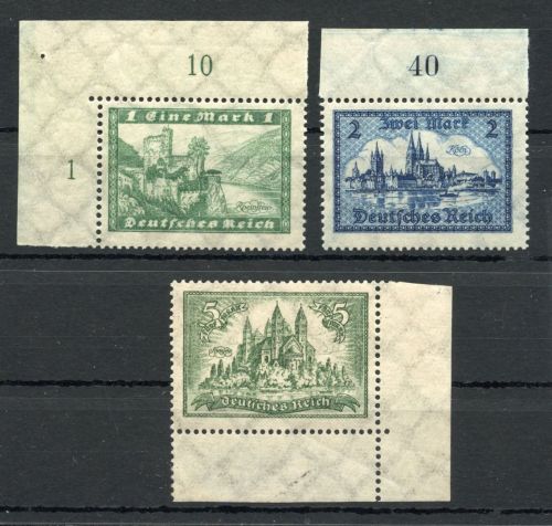 Weimarer Republik MiNr. 364-365 + 367 postfrisch geprüft Schlegel