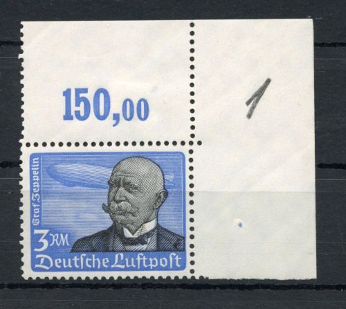 Drittes Reich MiNr. 539 x postfrisch Falz im Oberrand, geprüft Schlegel