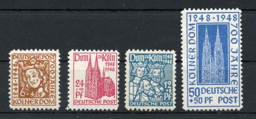 Bi-Zone MiNr. 69-72 postfrisch Kölner Dom