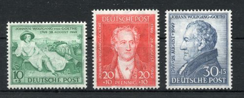 Bi-Zone MiNr. 108-110 postfrisch Goethe