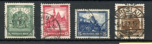 Deutsches Reich MiNr. 459-462 gestempelt Nothilfe