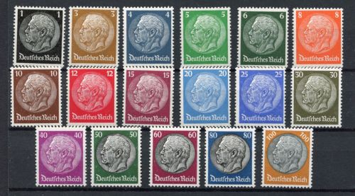 Deutsches Reich MiNr. 512-528 postfrisch Hindenburg