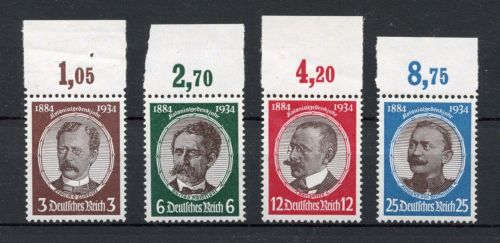 Deutsches Reich MiNr. 540-543 Oberrand postfrisch