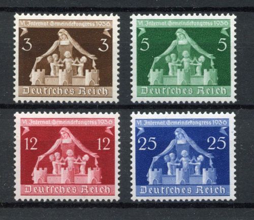 Deutsches Reich MiNr. 617-620 postfrisch Intern. Gemeindekongresss 1936