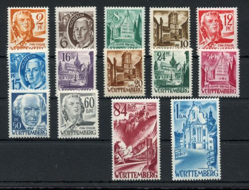 franz. Zone Württemberg MiNr. 14-27 postfrisch
