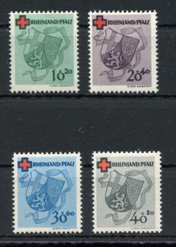 franz. Zone Rheinland Pfalz MiNr. 42-45 A postfrisch