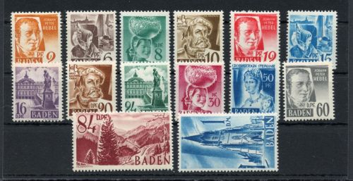 franz. Zone Baden MiNr. 14-27 postfrisch