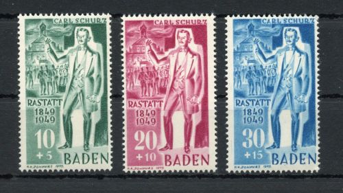 franz. Zone Baden MiNr. 50-52 I postfrisch