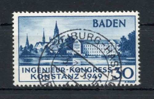 franz. Zone Baden MiNr. 64 I gestempelt Konstanz 1949