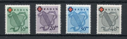 franz. Zone Baden MiNr. 42-45 A postfrisch
