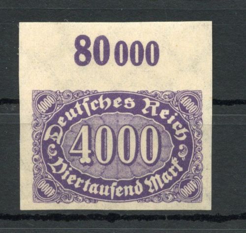 Deutsches Reich Infla MiNr. 255 U Oberrand postfrisch geprüft Oechsner