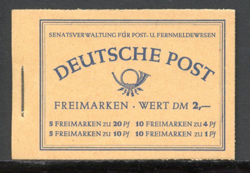 Berlin Markenheftchen MiNr. MH 2 postfrisch Fotoattest Schlegel