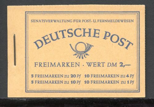 Berlin Markenheftchen MiNr. MH 2 postfrisch Fotoattest Schlegel