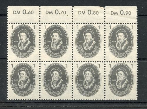 DDR MiNr. 261 postfrisch als 8er Block