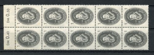 DDR MiNr. 261 postfrisch als 10er Block