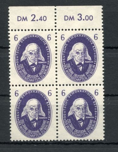 DDR MiNr. 263 postfrisch im 4er Block Oberrand