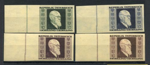 Österreich MiNr. 772-775 B Bogenrand postfrisch Renner Japanpapier