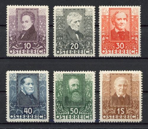 Österreich MiNr. 524-529 postfrisch Dichter