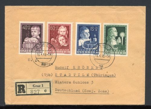 Österreich MiNr. 929-932 Ersttagsbriefe/ FDC Kinder