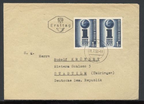 Österreich MiNr. 974 Ersttagsbriefe/ FDC IUSY