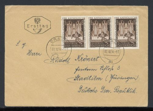 Österreich MiNr. 1008 Ersttagsbriefe/ FDC kath. Kirchenmusik
