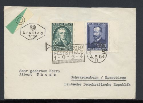 Österreich MiNr. 1006-1007 Ersttagsbriefe/ FDC Welsbach + Rottmayr