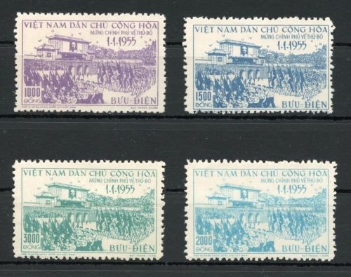 Vietnam MiNr. 35-38 ohne Gummi ital. Attest Gino Biondi