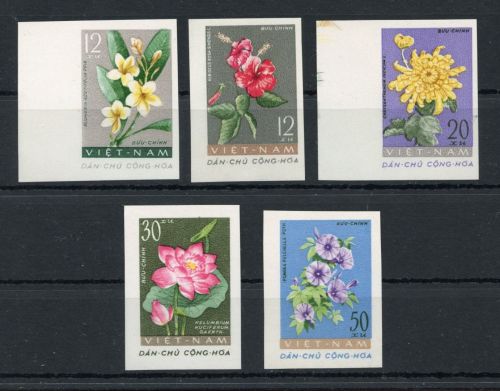 Vietnam MiNr. 206-210 U ohne Gummi Blüten