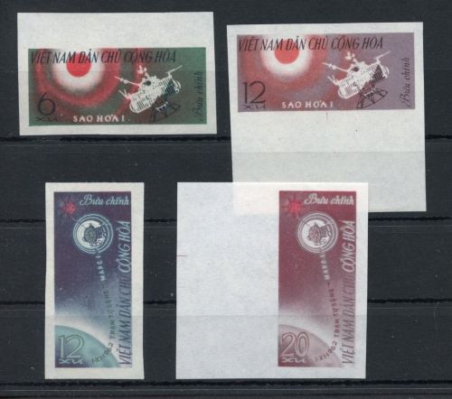 Vietnam MiNr. 258-261U ohne Gummi Weltraum