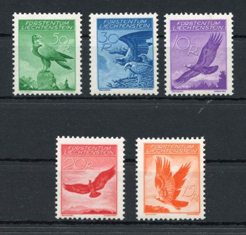 Liechtenstein MiNr. 143-147 postfrisch Adler