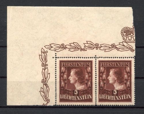 Liechtenstein MiNr. 305 B postfrisch waag. Paar Eckrand