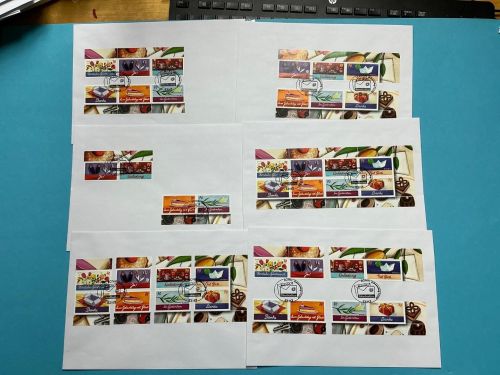 Deutschland Zusammendrucke Markenheftchen Lot 6 Briefe Mischfrankatur
