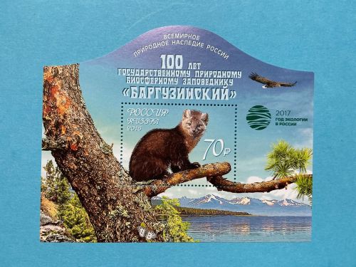 Russland 2373 Block MiNr. 237II mit Zudruck Ökologie 2017 postfrisch
