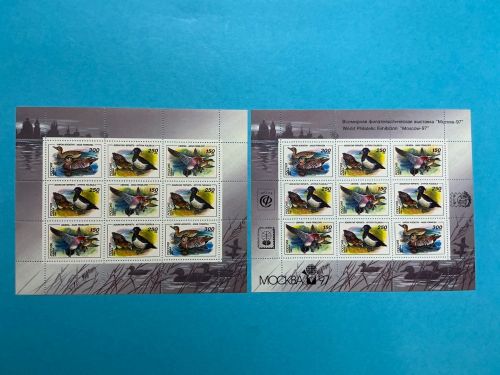 Russland Kleinbogen-Set: MiNr. 389-391 mit und ohne Zudruck postfrisch