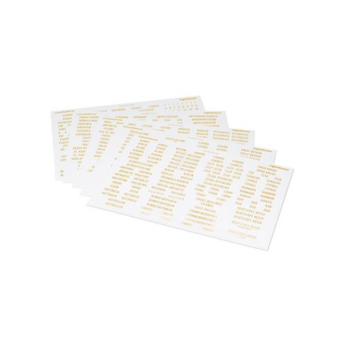 Leuchtturm Länderetiketten mit Goldschrift, inkl. Zusatzetiketten 371807 Neu