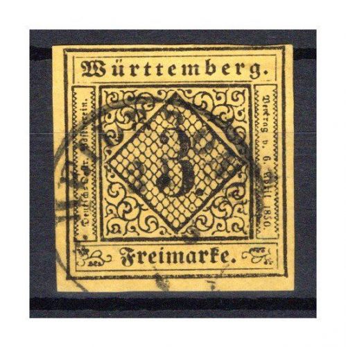 Altdeutschland Württemberg MiNr. 2 d gestempelt