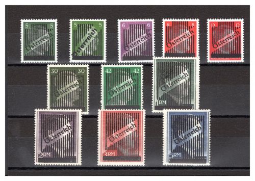 Österreich MiNr. 668-673 + V a-V d postfrisch Gitter-Aufdruck