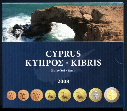 Zypern Euro-KMS 2008 im Folder unzirkuliert