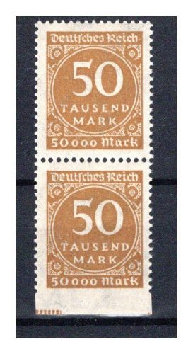 Deutsches Reich Infla MiNr. 275 b Uu postfrisch im senkr. Paar